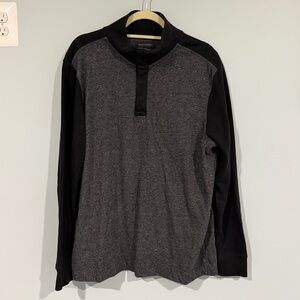 Banana Republic Black and Gray Long Sleeve Shirt